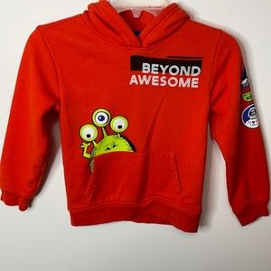 Orange Alien Hoodie, Alien Patch, Astronaut Patches, Size 7,